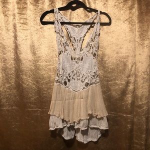 Lacey Free People tank dress with knit trim